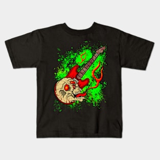 Skull guitar Kids T-Shirt